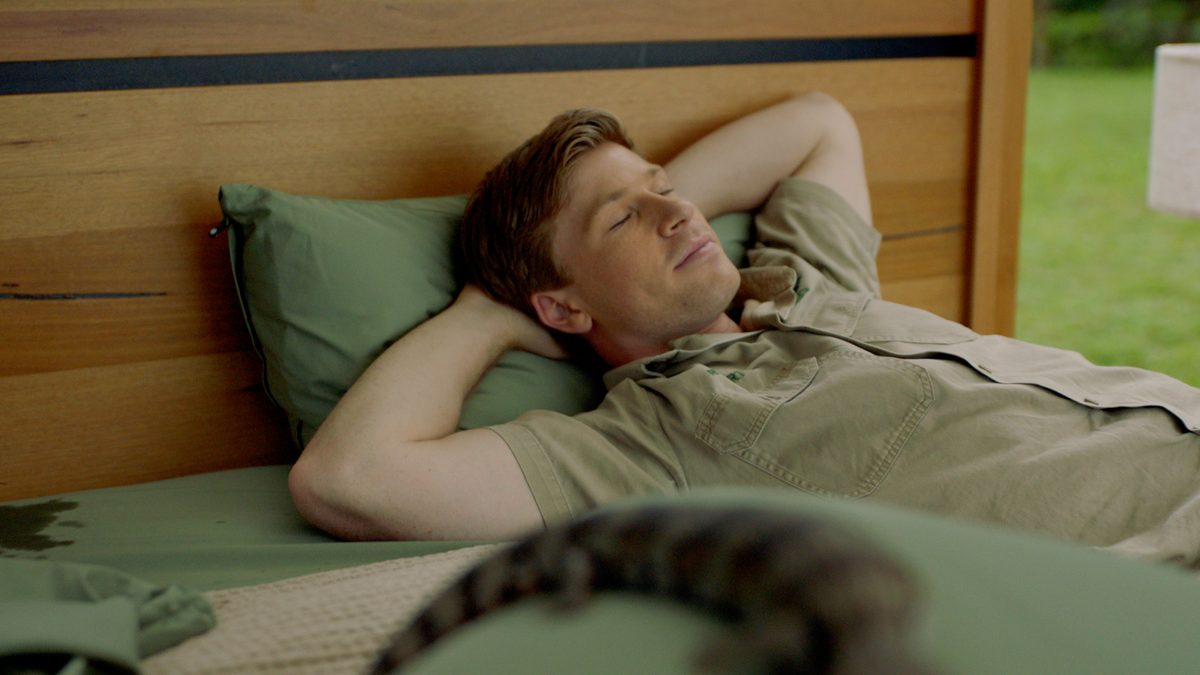 Robert Irwin sleeping on TLC bamboo cotton sheets - sleeps cool when you need it most