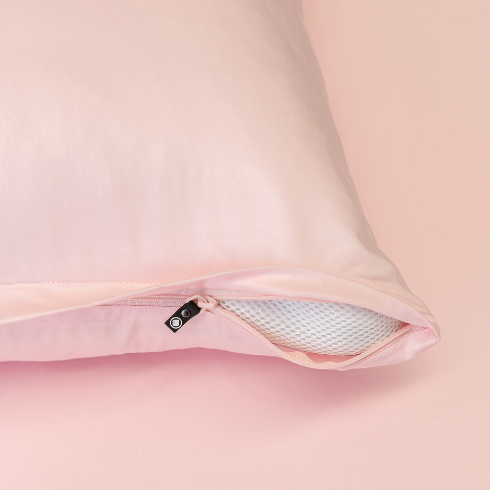 Hidden-zip pillowcases — South Padre pink sheet set