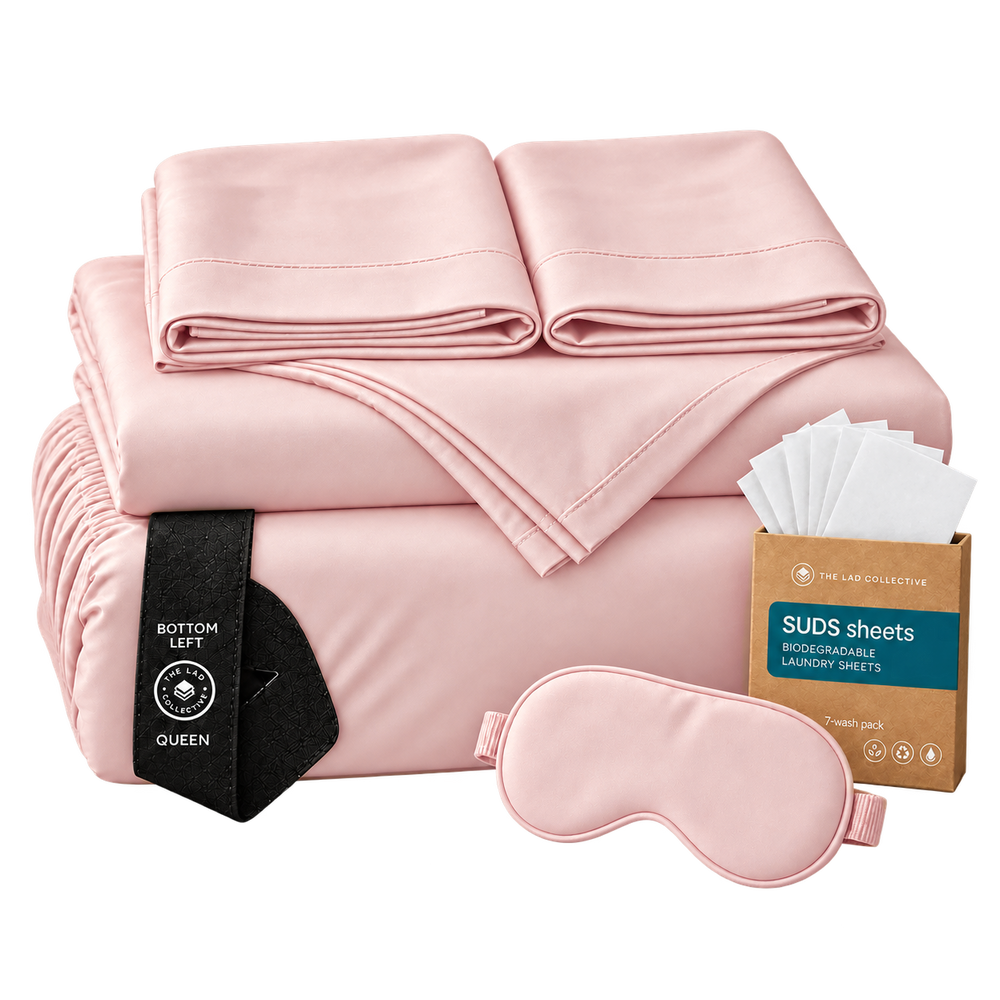 4-piece sheet set + 2 FREE gifts — South Padre pink sheet set