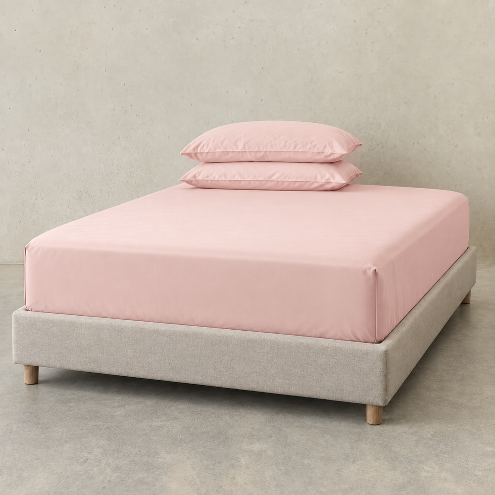 18-inch fitted-sheet depth — South Padre pink sheet set