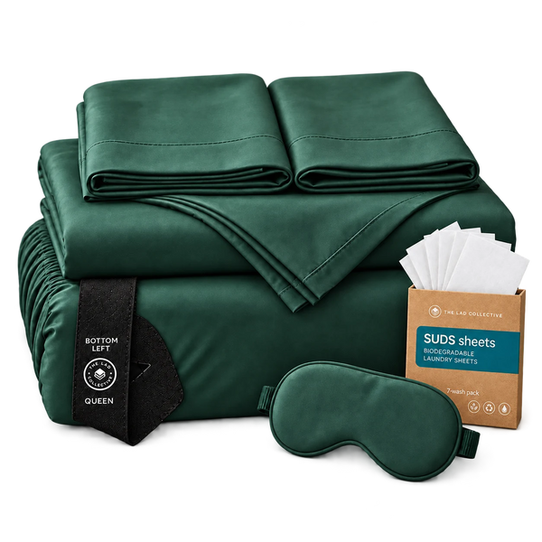 Kauai sheet set with matching eye mask and laundry sheets